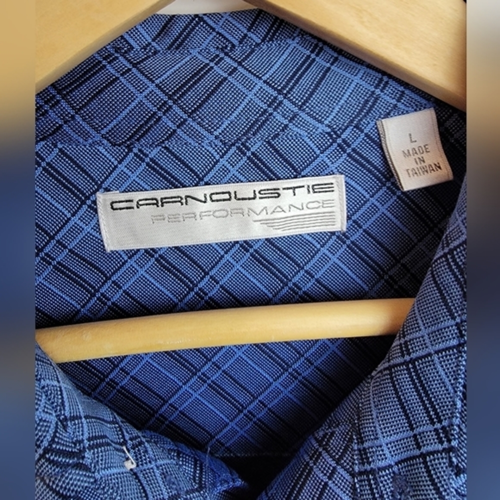 Carnoustie Performance Golf Polo Men's Large Navy & Light Blue - Picture 5 of 7